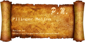 Pilinger Melina névjegykártya